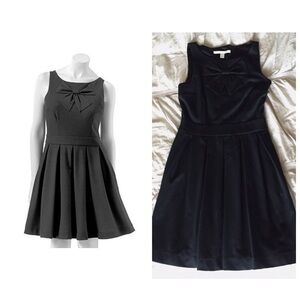 LAUREN CONRAD Black Dress with Bow Detail